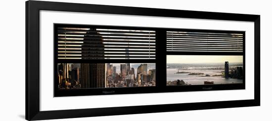 Window View with Venetian Blinds: Panoramic Format-Philippe Hugonnard-Framed Photographic Print