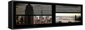 Window View with Venetian Blinds: Panoramic Format-Philippe Hugonnard-Framed Stretched Canvas