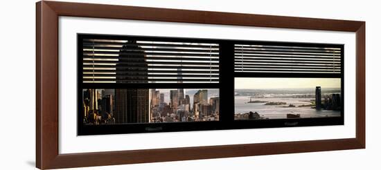 Window View with Venetian Blinds: Panoramic Format-Philippe Hugonnard-Framed Photographic Print