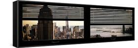 Window View with Venetian Blinds: Panoramic Format-Philippe Hugonnard-Framed Stretched Canvas