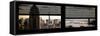 Window View with Venetian Blinds: Panoramic Format-Philippe Hugonnard-Framed Stretched Canvas