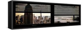Window View with Venetian Blinds: Panoramic Format-Philippe Hugonnard-Framed Stretched Canvas