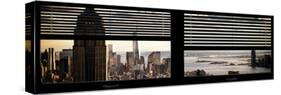 Window View with Venetian Blinds: Panoramic Format-Philippe Hugonnard-Stretched Canvas