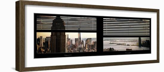 Window View with Venetian Blinds: Panoramic Format-Philippe Hugonnard-Framed Photographic Print