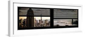 Window View with Venetian Blinds: Panoramic Format-Philippe Hugonnard-Framed Photographic Print