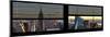 Window View with Venetian Blinds: Panoramic Skyline NYC with the Empire State Building and 1WTC-Philippe Hugonnard-Mounted Photographic Print