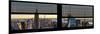 Window View with Venetian Blinds: Panoramic Skyline NYC with the Empire State Building and 1WTC-Philippe Hugonnard-Mounted Photographic Print