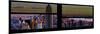 Window View with Venetian Blinds: Panoramic Skyline of Manhattan at Sunset-Philippe Hugonnard-Mounted Photographic Print