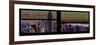 Window View with Venetian Blinds: Panoramic Skyline of Manhattan at Sunset-Philippe Hugonnard-Framed Photographic Print