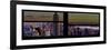 Window View with Venetian Blinds: Panoramic Skyline of Manhattan at Sunset-Philippe Hugonnard-Framed Photographic Print