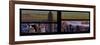 Window View with Venetian Blinds: Panoramic Skyline of Manhattan at Sunset-Philippe Hugonnard-Framed Photographic Print