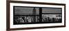 Window View with Venetian Blinds: Panoramic Skyline of Manhattan-Philippe Hugonnard-Framed Photographic Print