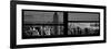 Window View with Venetian Blinds: Panoramic Skyline of Manhattan-Philippe Hugonnard-Framed Photographic Print