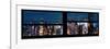 Window View with Venetian Blinds: Panoramic View - 42nd Street and Times Square at Night-Philippe Hugonnard-Framed Photographic Print