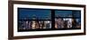 Window View with Venetian Blinds: Panoramic View - 42nd Street and Times Square at Night-Philippe Hugonnard-Framed Photographic Print