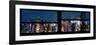 Window View with Venetian Blinds: Panoramic View - 42nd Street and Times Square at Night-Philippe Hugonnard-Framed Photographic Print