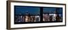 Window View with Venetian Blinds: Panoramic View - 42nd Street and Times Square at Night-Philippe Hugonnard-Framed Photographic Print