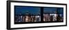 Window View with Venetian Blinds: Panoramic View - 42nd Street and Times Square at Night-Philippe Hugonnard-Framed Photographic Print