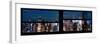 Window View with Venetian Blinds: Panoramic View - 42nd Street and Times Square at Night-Philippe Hugonnard-Framed Photographic Print