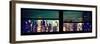 Window View with Venetian Blinds: Panoramic View - 42nd Street and Times Square at Night-Philippe Hugonnard-Framed Photographic Print