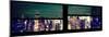 Window View with Venetian Blinds: Panoramic View - 42nd Street and Times Square at Night-Philippe Hugonnard-Mounted Photographic Print