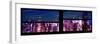 Window View with Venetian Blinds: Panoramic View - 42nd Street and Times Square at Nightfall-Philippe Hugonnard-Framed Photographic Print