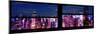 Window View with Venetian Blinds: Panoramic View - 42nd Street and Times Square at Nightfall-Philippe Hugonnard-Mounted Photographic Print
