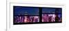 Window View with Venetian Blinds: Panoramic View - 42nd Street and Times Square at Nightfall-Philippe Hugonnard-Framed Photographic Print