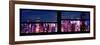 Window View with Venetian Blinds: Panoramic View - 42nd Street and Times Square at Nightfall-Philippe Hugonnard-Framed Photographic Print