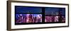 Window View with Venetian Blinds: Panoramic View - 42nd Street and Times Square at Nightfall-Philippe Hugonnard-Framed Photographic Print