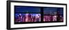 Window View with Venetian Blinds: Panoramic View - 42nd Street and Times Square at Nightfall-Philippe Hugonnard-Framed Photographic Print