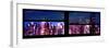 Window View with Venetian Blinds: Panoramic View - 42nd Street and Times Square at Nightfall-Philippe Hugonnard-Framed Photographic Print