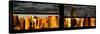 Window View with Venetian Blinds: Panoramic View - 42nd Street and Times Square at Sunset-Philippe Hugonnard-Stretched Canvas