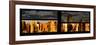 Window View with Venetian Blinds: Panoramic View - 42nd Street and Times Square at Sunset-Philippe Hugonnard-Framed Photographic Print