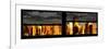 Window View with Venetian Blinds: Panoramic View - 42nd Street and Times Square at Sunset-Philippe Hugonnard-Framed Photographic Print