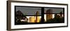 Window View with Venetian Blinds: Panoramic View of Buildings along Central Park at Sunset-Philippe Hugonnard-Framed Photographic Print