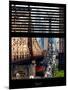 Window View with Venetian Blinds: Roosevelt Island Tram and Ed Koch Queensboro Bridge-Philippe Hugonnard-Mounted Photographic Print