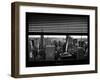 Window View with Venetian Blinds: Skyline NYC with the Empire State Building and 1WTC-Philippe Hugonnard-Framed Photographic Print