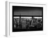 Window View with Venetian Blinds: Skyline NYC with the Empire State Building and 1WTC-Philippe Hugonnard-Framed Photographic Print