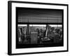 Window View with Venetian Blinds: Skyline NYC with the Empire State Building and 1WTC-Philippe Hugonnard-Framed Photographic Print