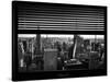 Window View with Venetian Blinds: Skyline NYC with the Empire State Building and 1WTC-Philippe Hugonnard-Stretched Canvas