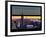 Window View with Venetian Blinds: Skyline of Manhattan at Sunset-Philippe Hugonnard-Framed Photographic Print