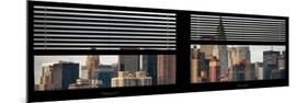 Window View with Venetian Blinds: Skyscrapers and Buildings with the Chrysler Building at Manhattan-Philippe Hugonnard-Mounted Photographic Print