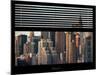 Window View with Venetian Blinds: Skyscrapers and Buildings with the Chrysler Building at Manhattan-Philippe Hugonnard-Mounted Photographic Print