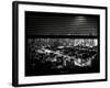 Window View with Venetian Blinds: Skyscrapers and Buildingsand Times Square by Night-Philippe Hugonnard-Framed Photographic Print