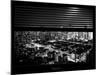 Window View with Venetian Blinds: Skyscrapers and Buildingsand Times Square by Night-Philippe Hugonnard-Mounted Photographic Print