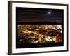 Window View with Venetian Blinds: Skyscrapers and Buildingsand Times Square by Night-Philippe Hugonnard-Framed Photographic Print