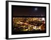 Window View with Venetian Blinds: Skyscrapers and Buildingsand Times Square by Night-Philippe Hugonnard-Framed Photographic Print