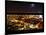 Window View with Venetian Blinds: Skyscrapers and Buildingsand Times Square by Night-Philippe Hugonnard-Mounted Photographic Print