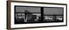 Window View with Venetian Blinds: Skyscrapers View of Manhattan at Nightfall-Philippe Hugonnard-Framed Photographic Print